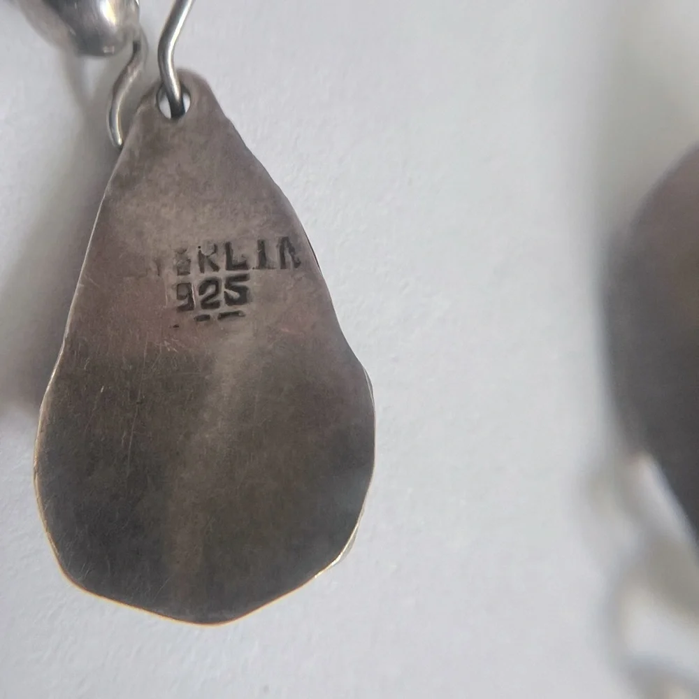 Vintage Sterling 925 Indian style dangle earrings